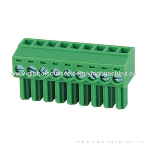Terminal Block, Pitch of 3.5/3.81mm Wire Cage, 28-16AWG Poles, 2-24P, 300V/8A 0916